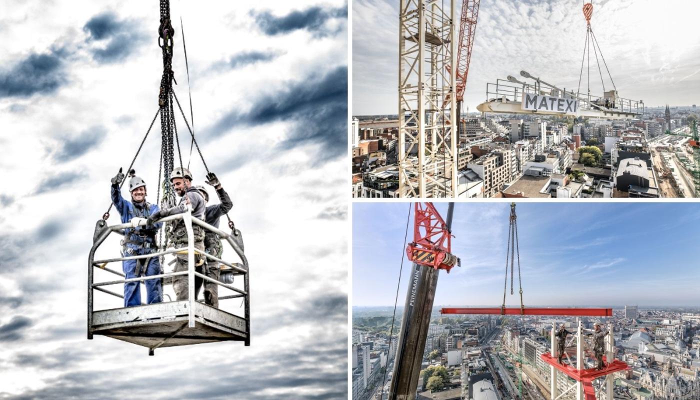 Antwerp Tower in beeld: opstelling kraan