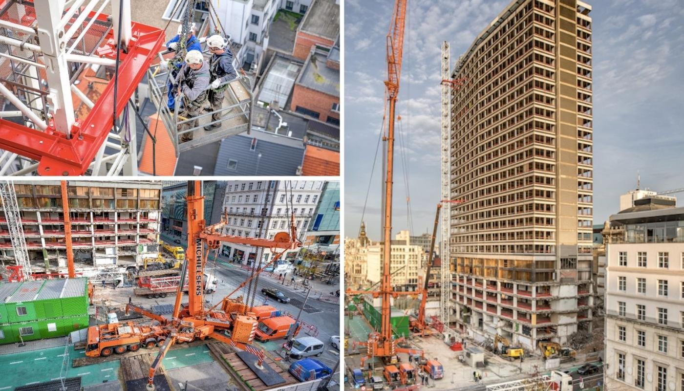 Antwerp Tower in beeld: opstelling kraan