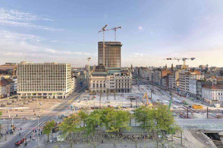 Op werfbezoek in de Antwerp Tower: “Vanop het dak lijkt ’t Stad opgebouwduit legoblokjes”